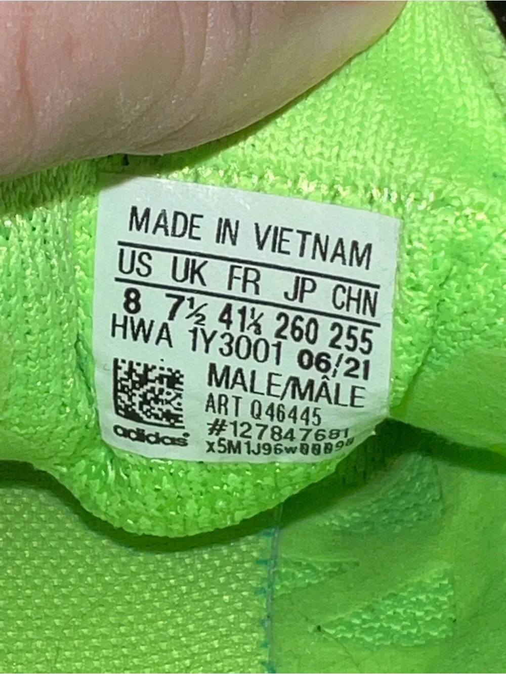 adidas Neon Green 4DFWD Running Sneakers with Pink Accents